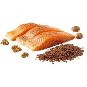 Supports skin, coat, brain, heart, and joint health